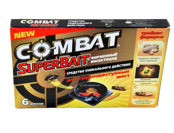 ловушка от тараканов combat super bait инсектицид  (уп.6)